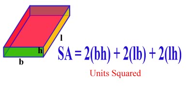 rectangular prism surface area formula triangular prism